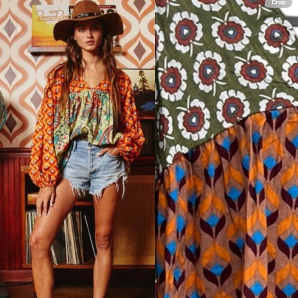 Bucketlist Multicolor Patterned Blouse - image 1